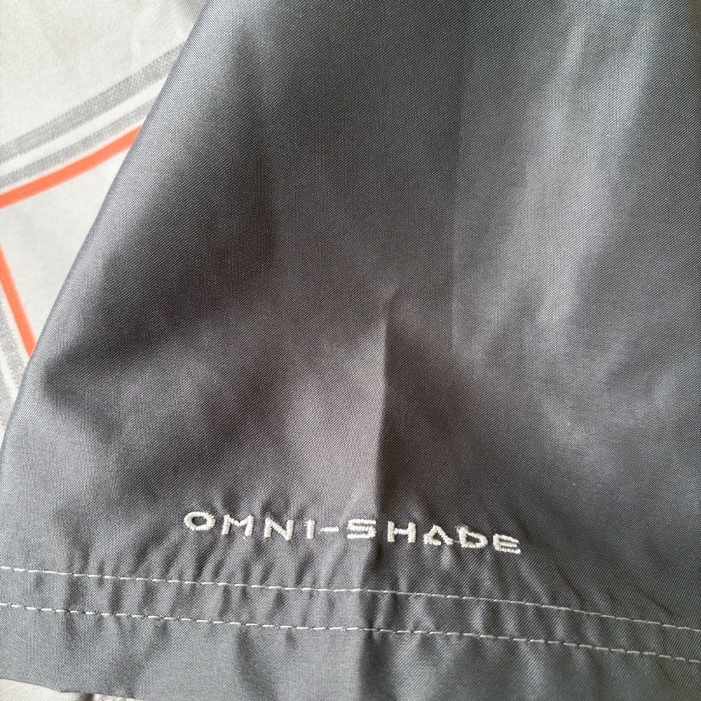 NWT COLUMBIA Gray and Red Plaid Men SZ36 Swim Board Shorts Zippered Pocket Beach - Picture 6 of 9
